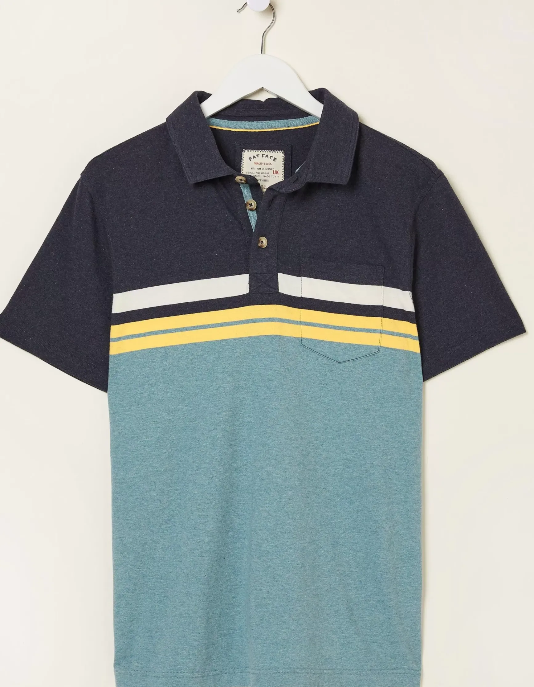 FatFace Sandford Chest Stripe Polo|Men T-Shirts