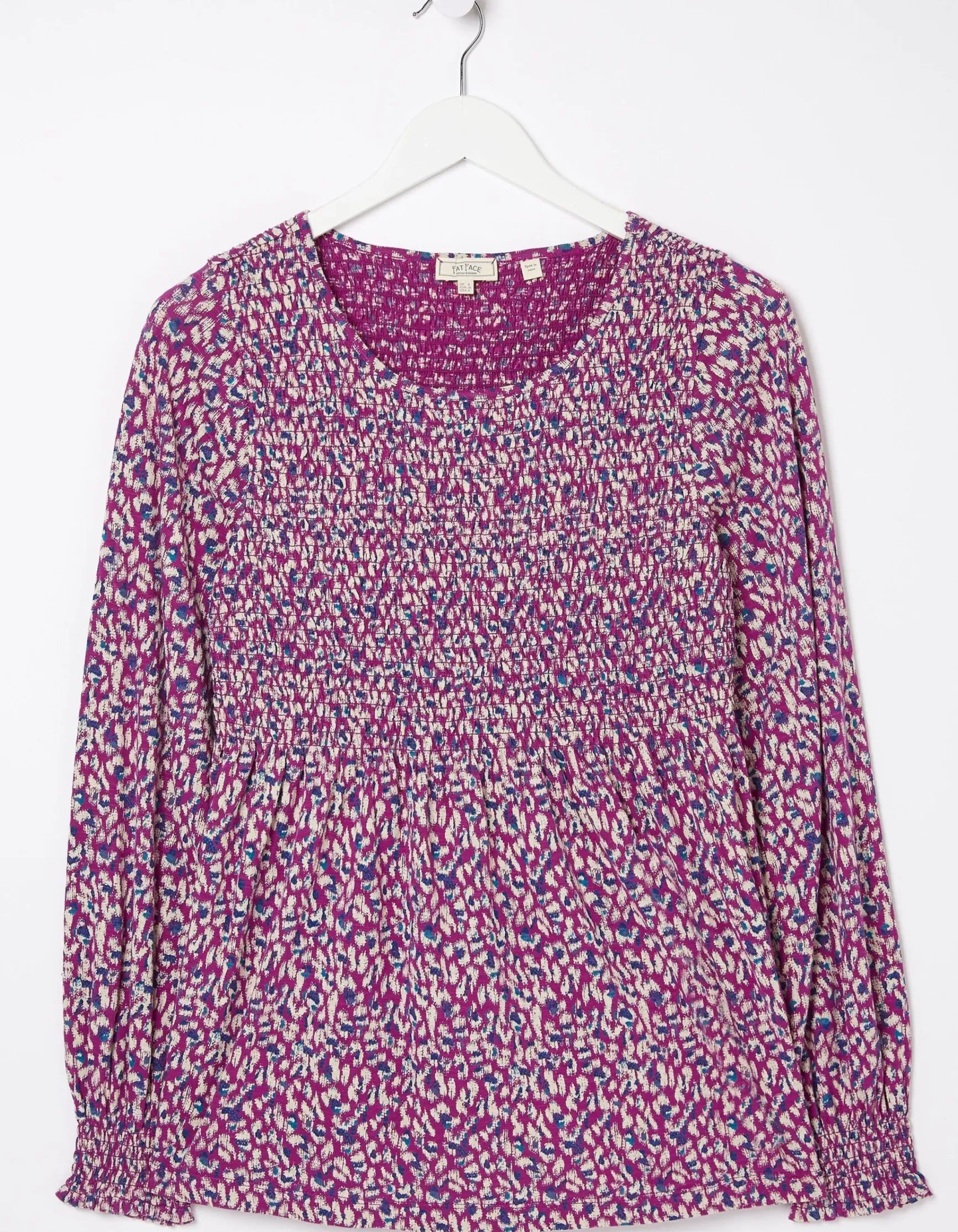 FatFace Sara Animal Texture Top|Women Tops & T-Shirts