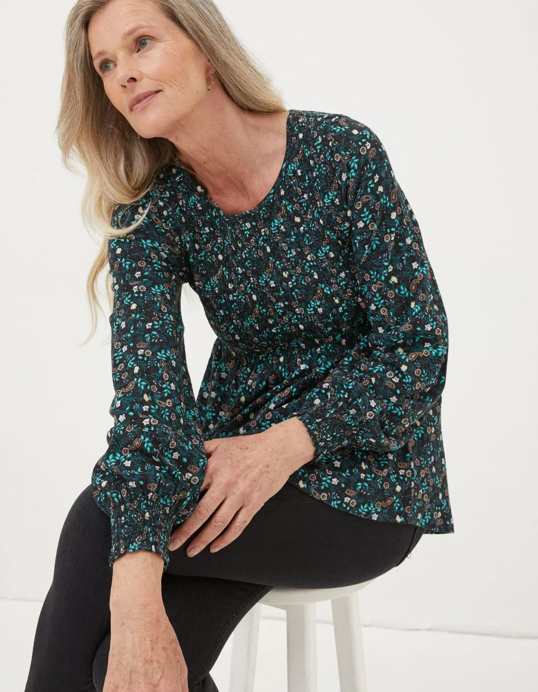 FatFace Sara Evergreen Top|Women Tops & T-Shirts
