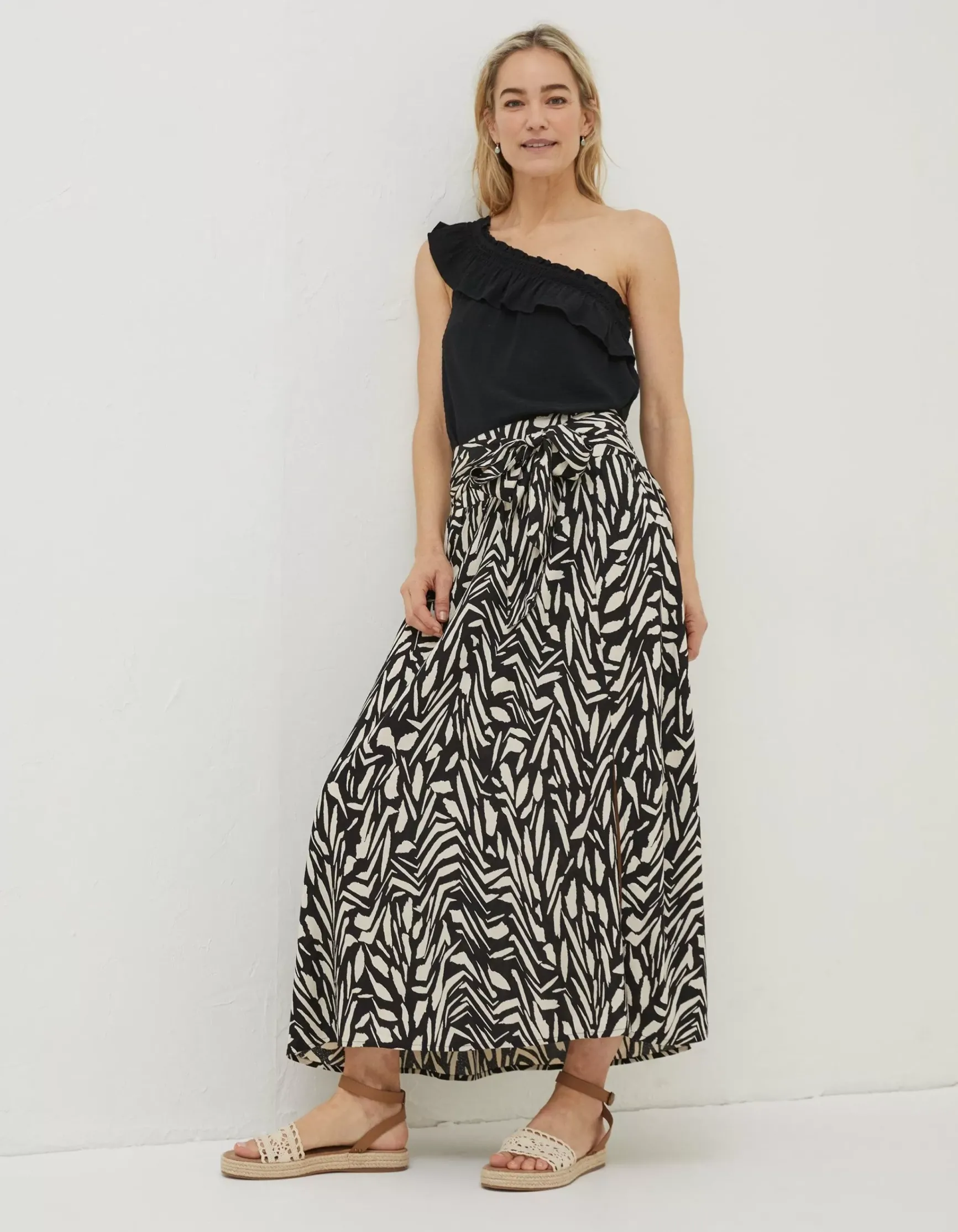 FatFace Sasha Paintstroke Midi Skirt|Women Skirts