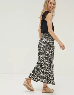 FatFace Sasha Paintstroke Midi Skirt|Women Skirts