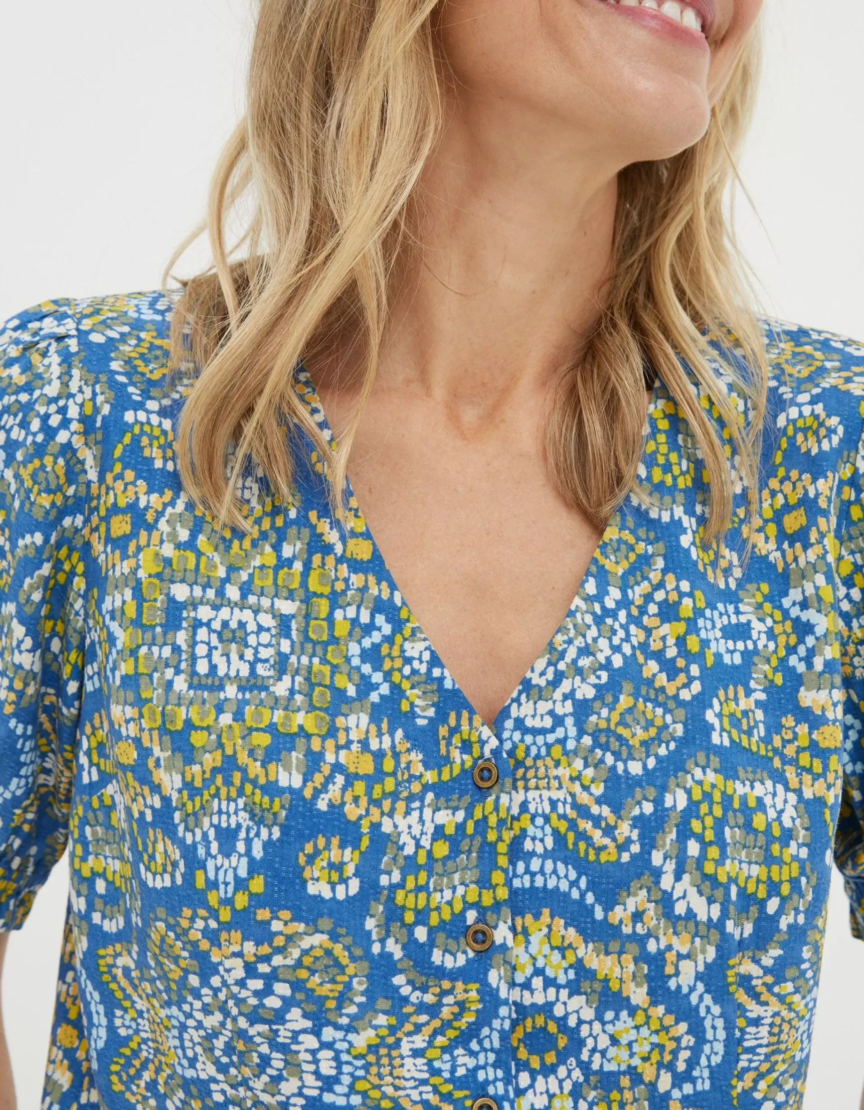 FatFace Savannah Aztec Texture Blouse|Women View All