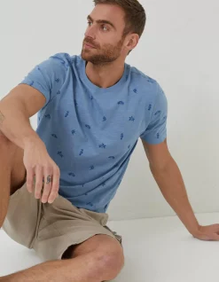 FatFace Sea Print T-Shirt|Men T-Shirts