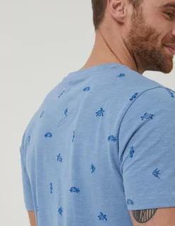 FatFace Sea Print T-Shirt|Men T-Shirts