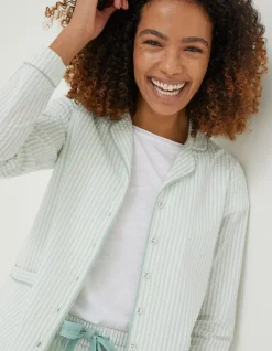 FatFace Seersucker Stripe Pj Shirt|Women Nightwear & Loungewear