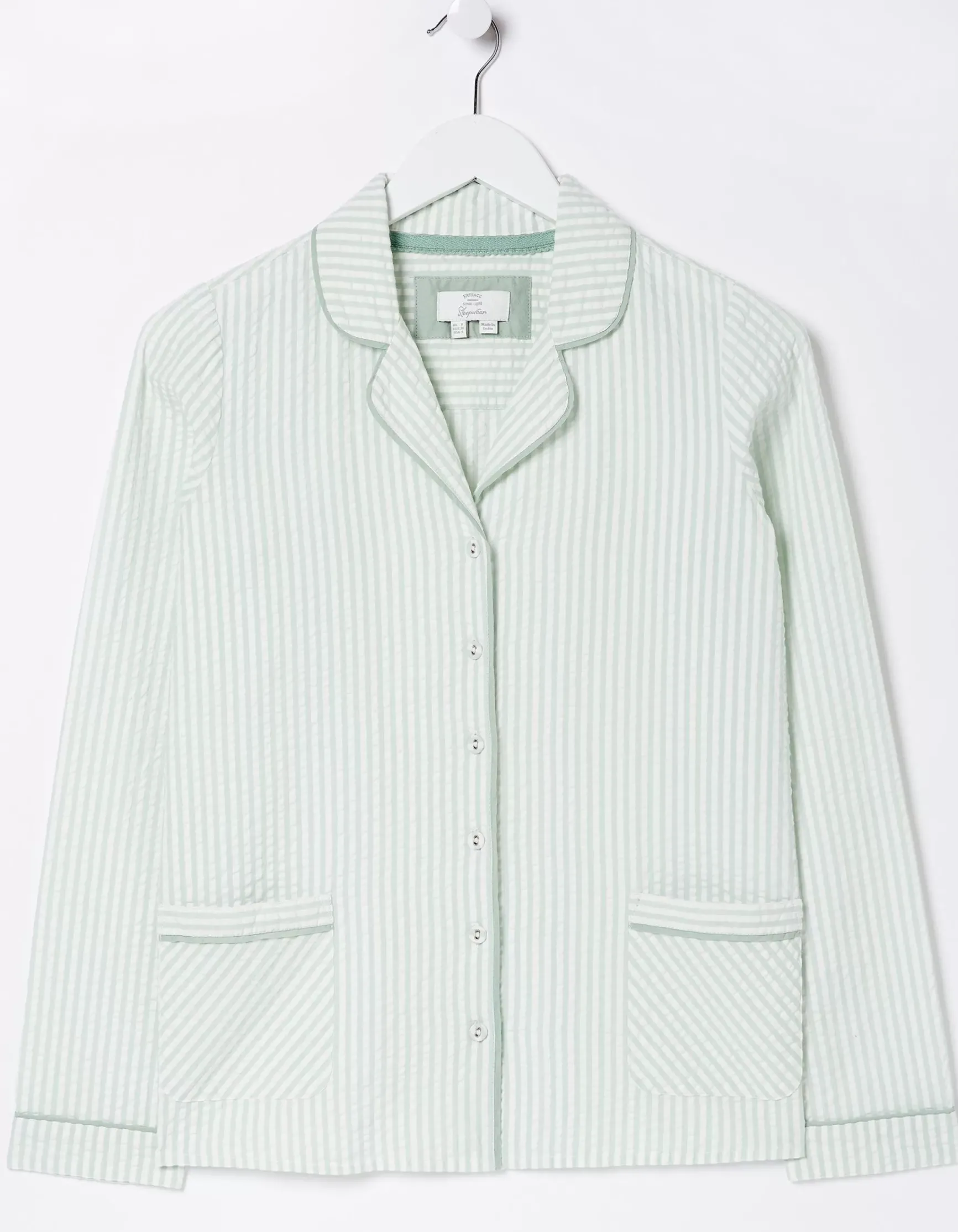 FatFace Seersucker Stripe Pj Shirt|Women Nightwear & Loungewear