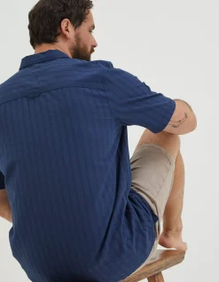 FatFace Self Stripe Revere Shirt|Men Shirts