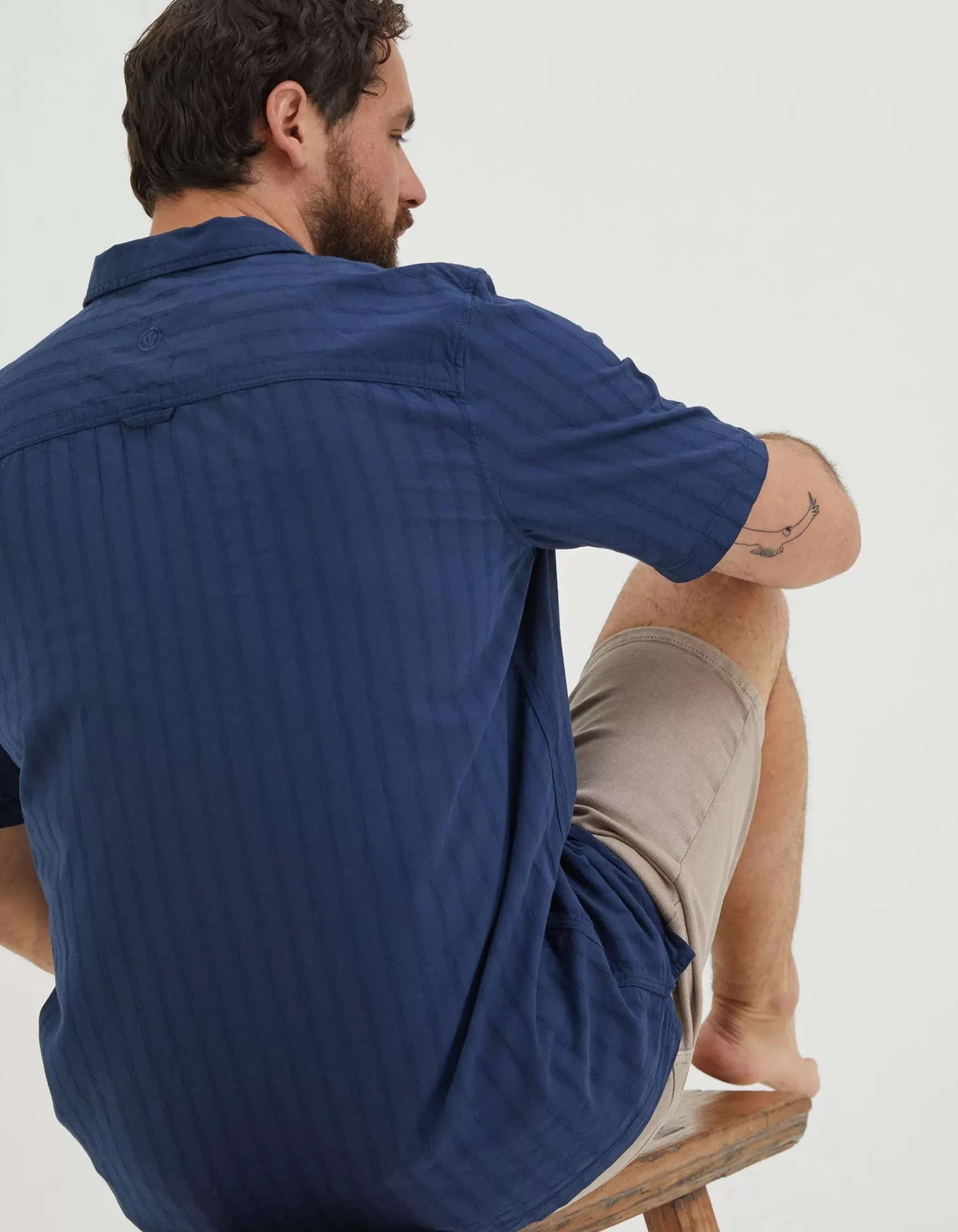 FatFace Self Stripe Revere Shirt|Men Shirts