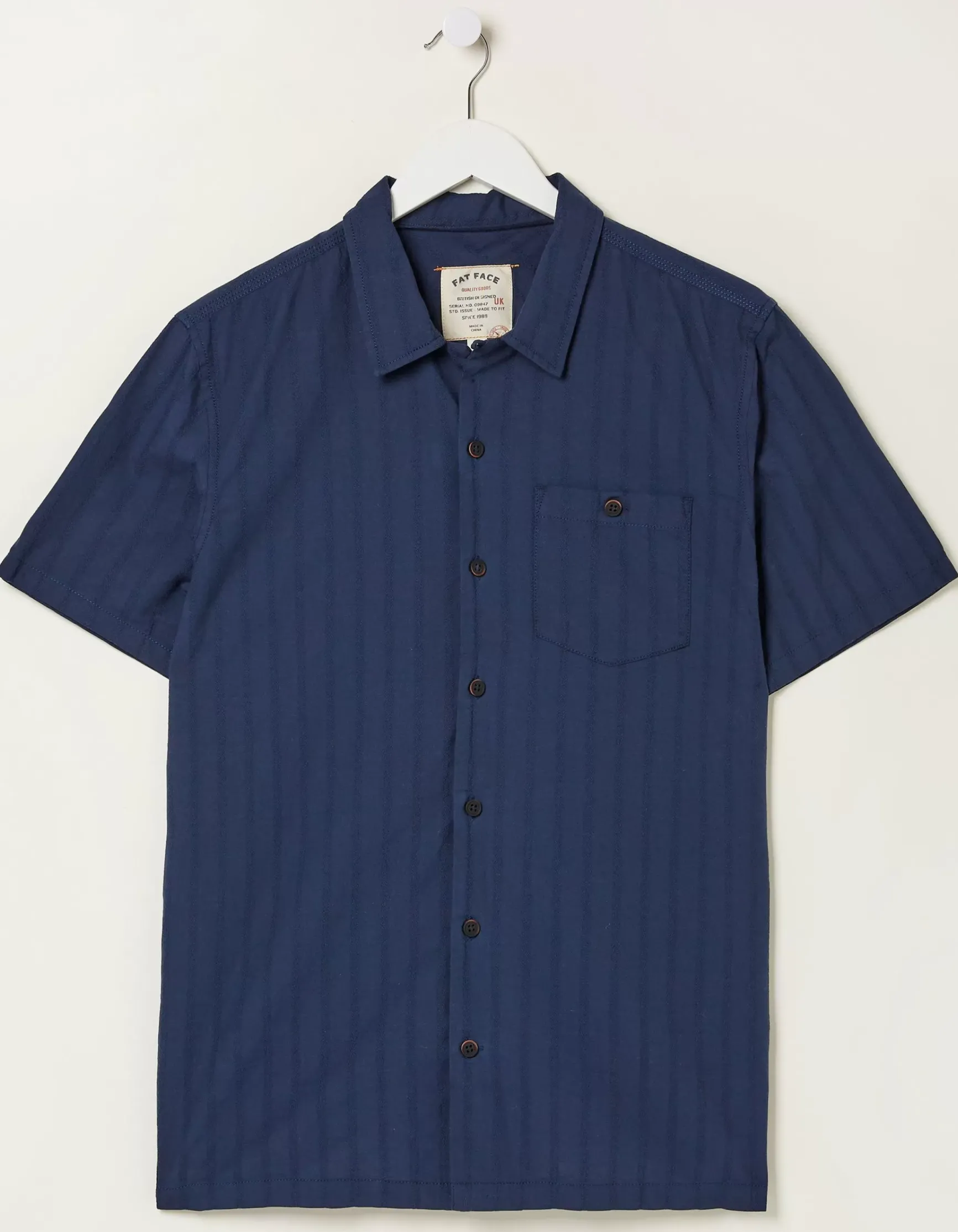 FatFace Self Stripe Revere Shirt|Men Shirts