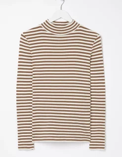 FatFace Selina Stripe Roll Neck Top|Women Tops & T-Shirts