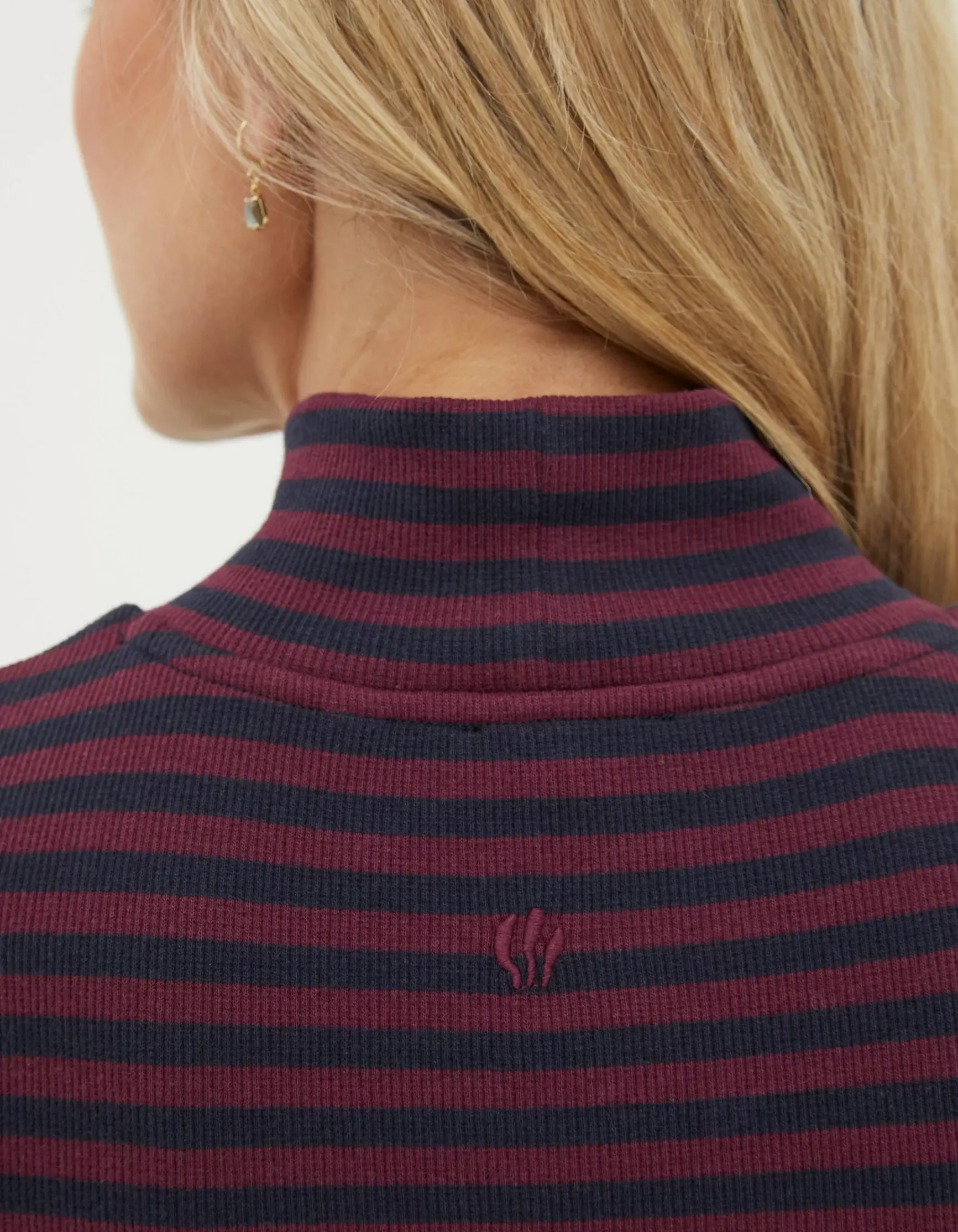 FatFace Selina Stripe Roll Neck Top|Women Tops & T-Shirts