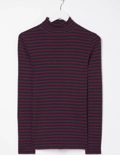 FatFace Selina Stripe Roll Neck Top|Women Tops & T-Shirts