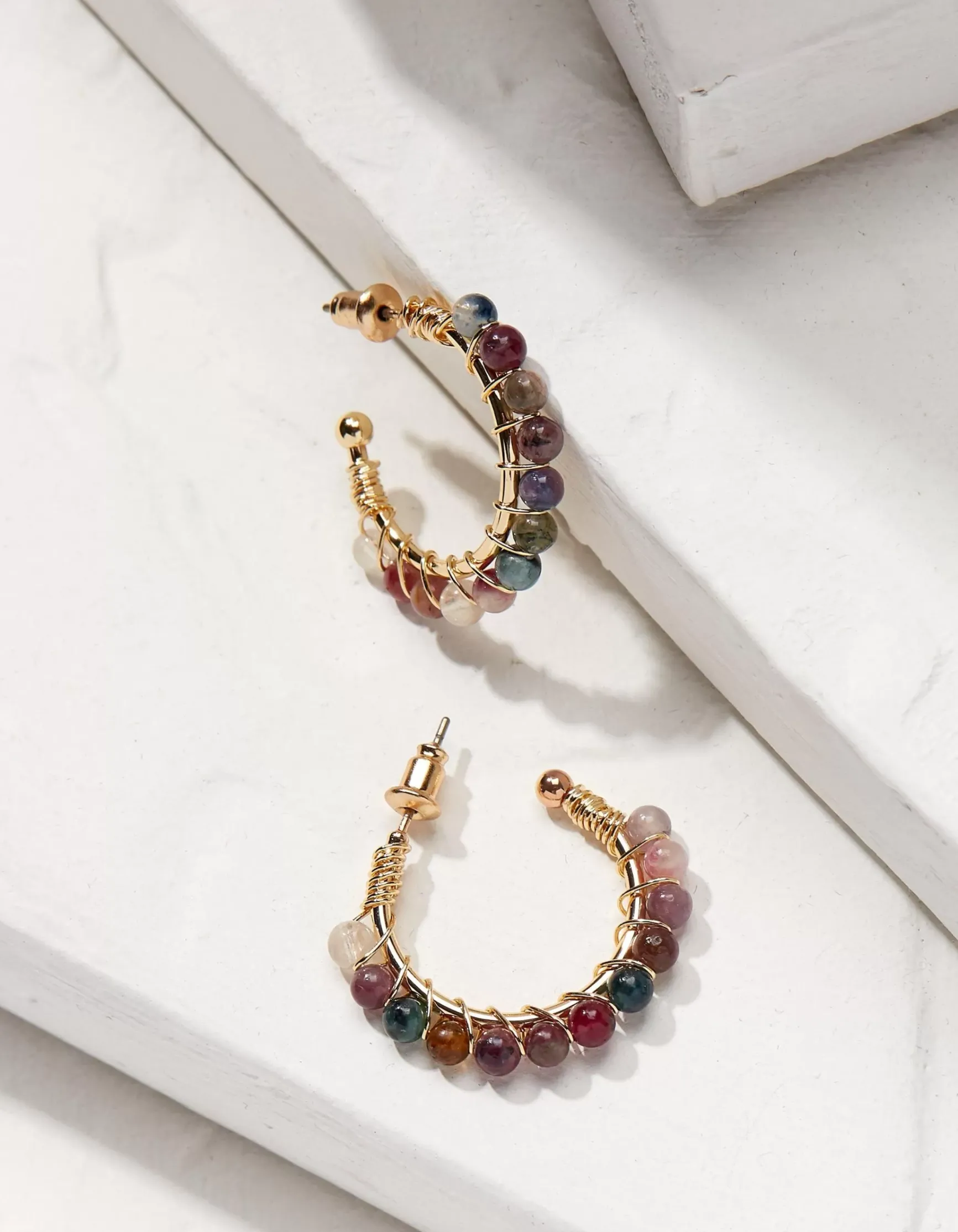 FatFace Semi Precious Hoops|Women View All