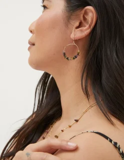 FatFace Semi Precious Stone Hoops|Women View All