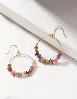 FatFace Semi Precious Stone Hoops|Women View All