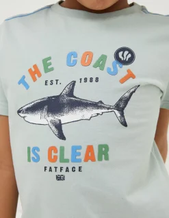 FatFace Shark Coast Jersey T Shirt|Boys View All