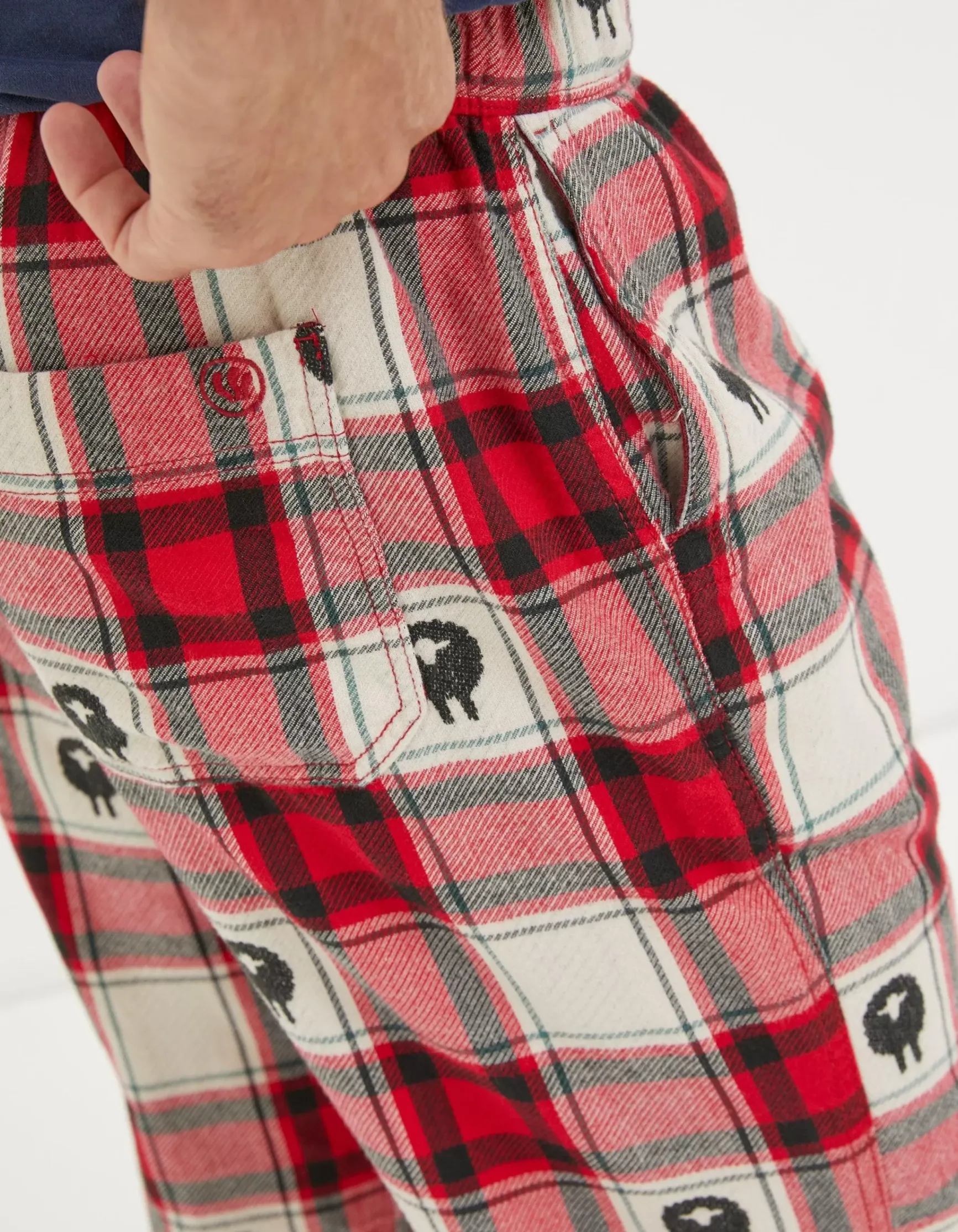 FatFace Shelter Stevie Sheep Jacquard Pyjama Bottoms|Men View All