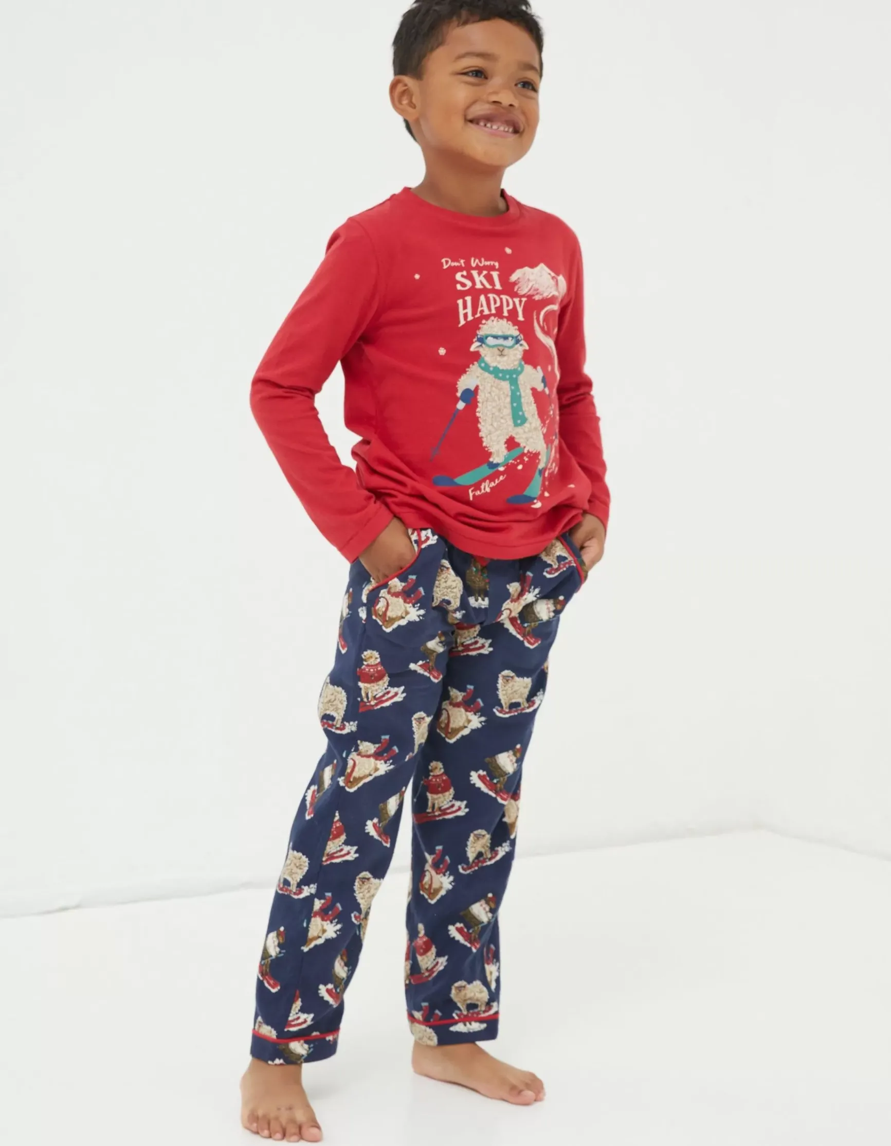 FatFace Shelter Stevie Sheep Pyjama Set|Boys View All