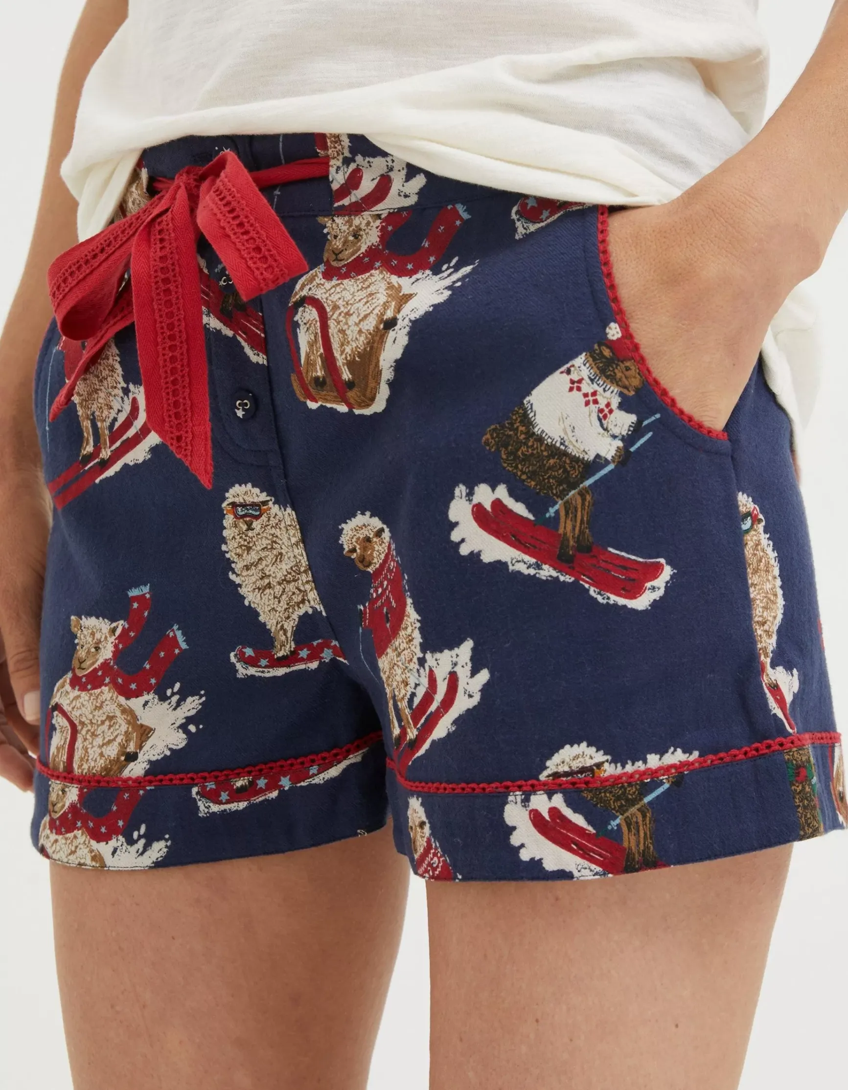 FatFace Shelter Stevie Sheep Pyjama Shorts|Women Nightwear & Loungewear