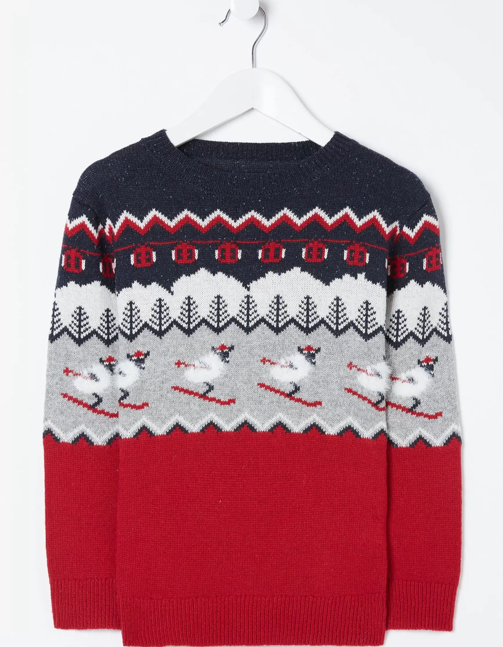 FatFace Shelter Stevie Sheep Ski Jumper|Boys Knitwear