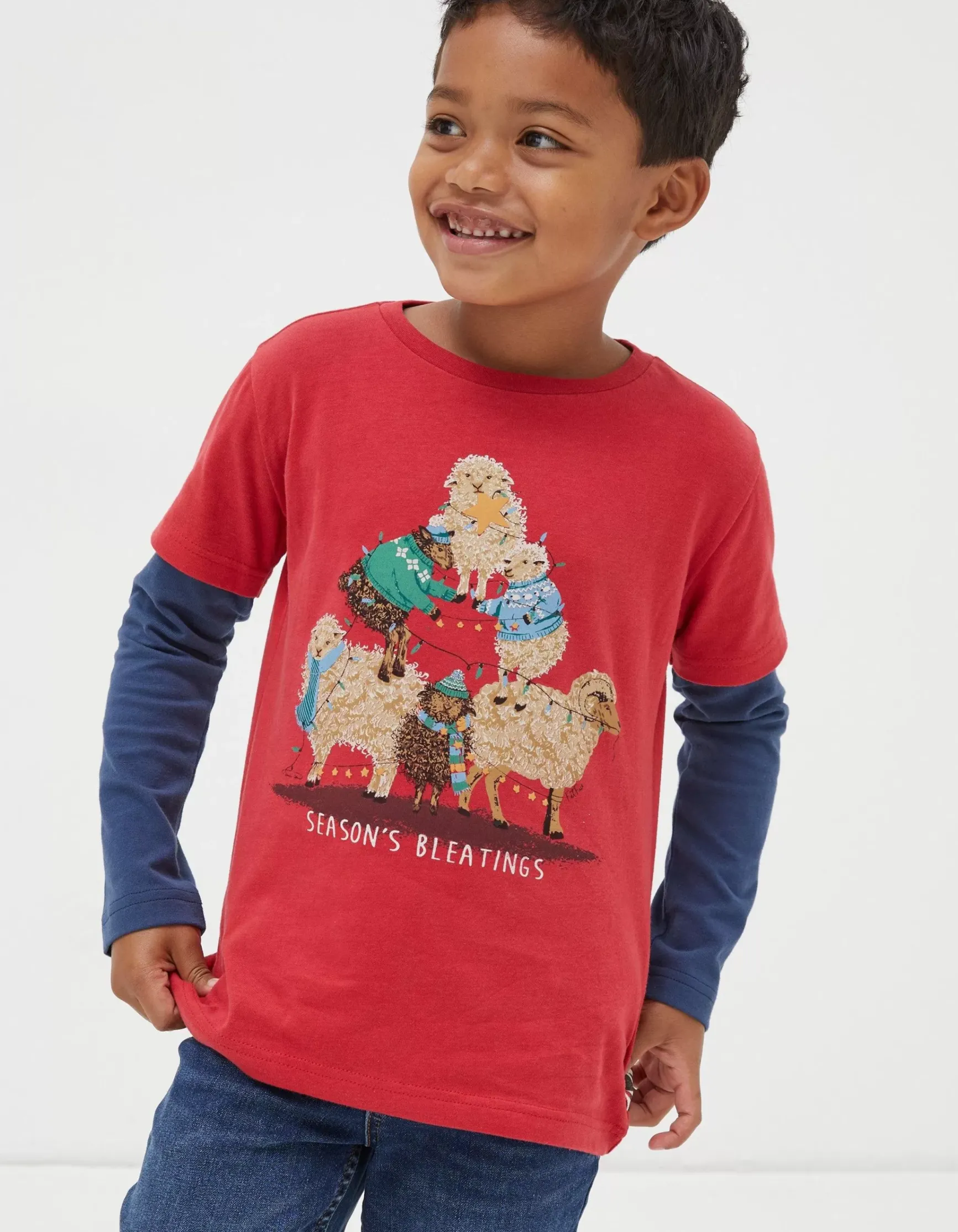 FatFace Shelter Stevie Sheep T-Shirt|Boys View All