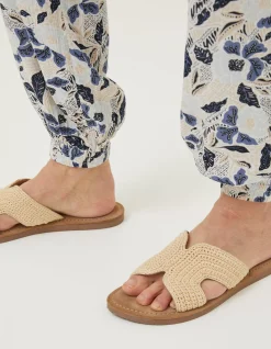 FatFace Shirred Batik Flowers Trousers|Women Trousers & Leggings