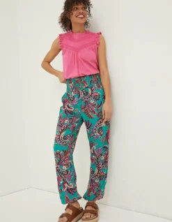 FatFace Shirred Festival Trousers|Women Trousers & Leggings