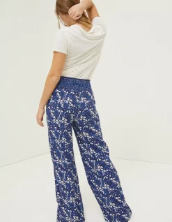 FatFace Shirred Geo Batik Palazzo|Women Trousers & Leggings