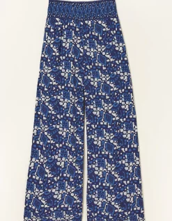FatFace Shirred Geo Batik Palazzo|Women Trousers & Leggings