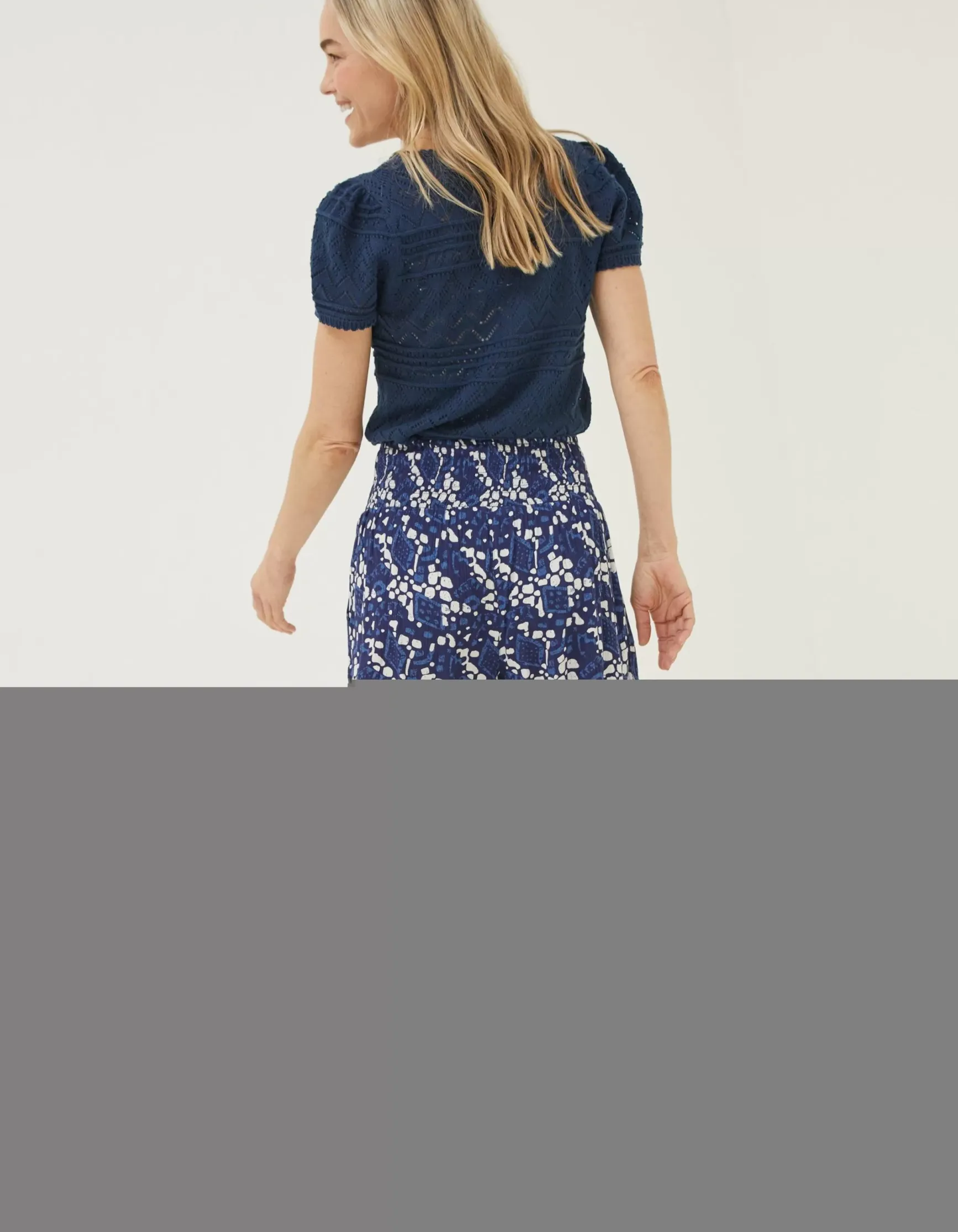 FatFace Shirred Geo Batik Shorts|Women Shorts