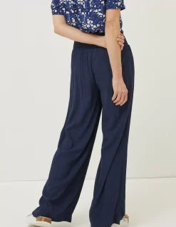 FatFace Shirred Plain Palazzo Trousers|Women Trousers & Leggings