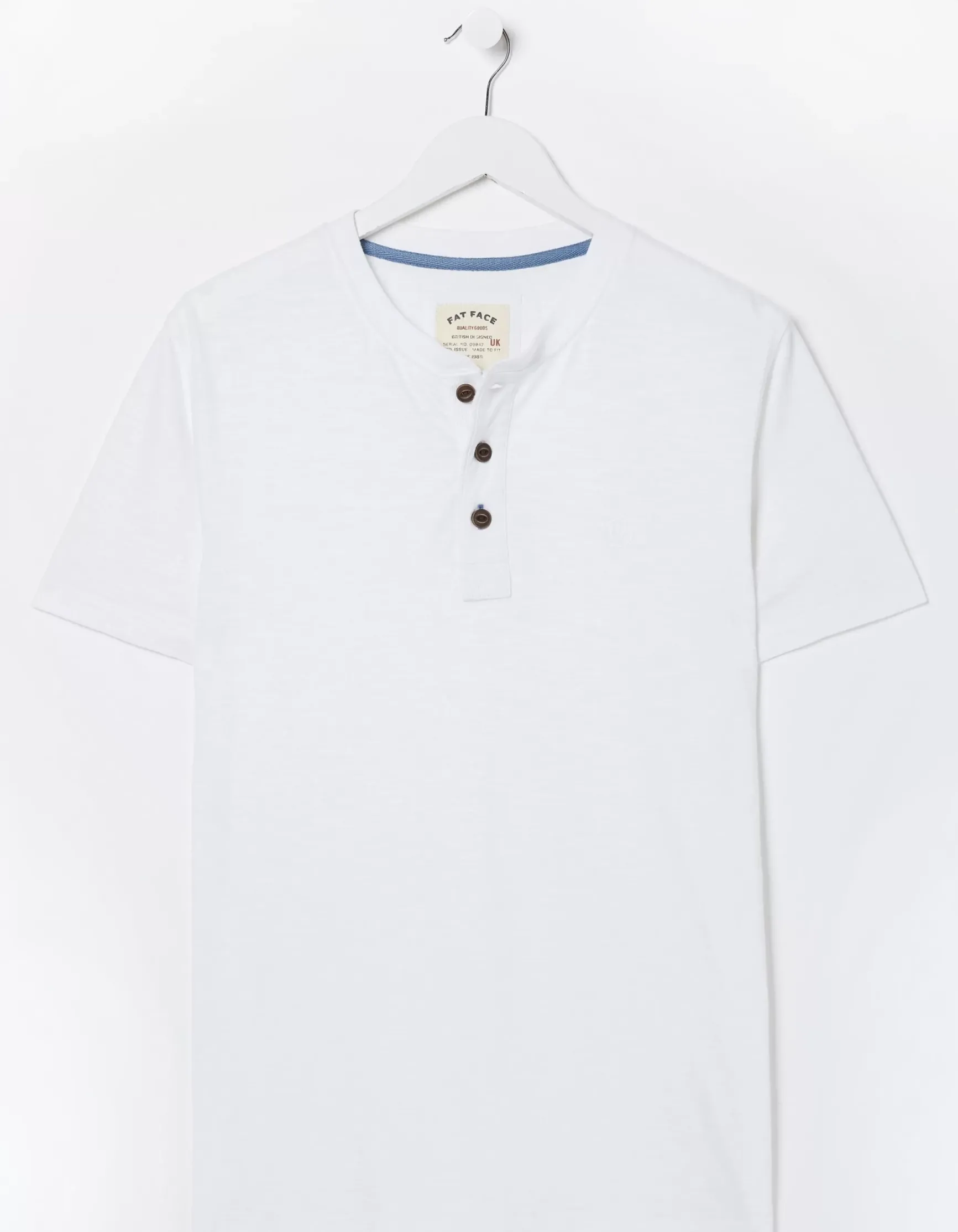 FatFace Short Sleeve Slub Henley T-Shirt|Men View All