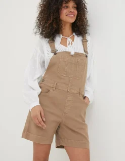 FatFace Shortie Canvas Dungarees|Women Jumpsuits & Playsuits