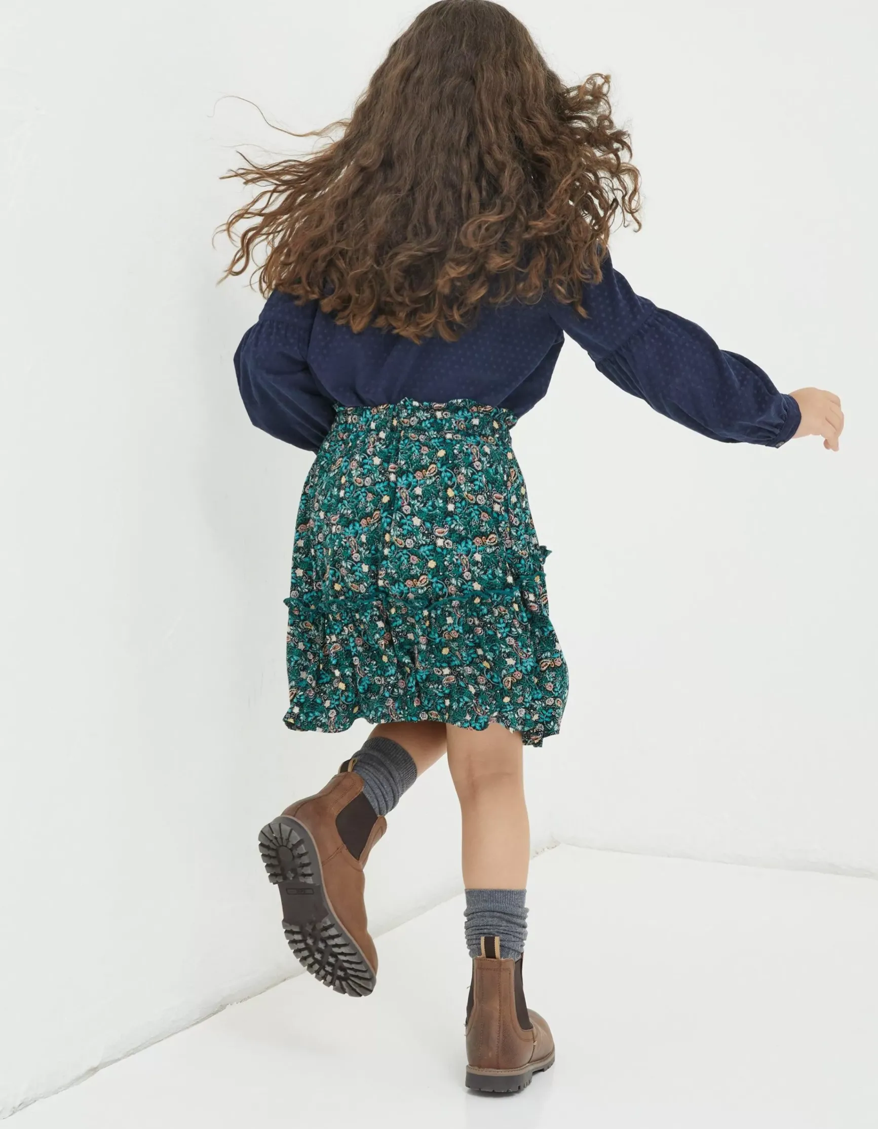 FatFace Sia Evergreen Floral Skirt|Girls View All