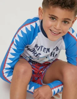 FatFace Sidney The Shark Rash Vest|Boys View All