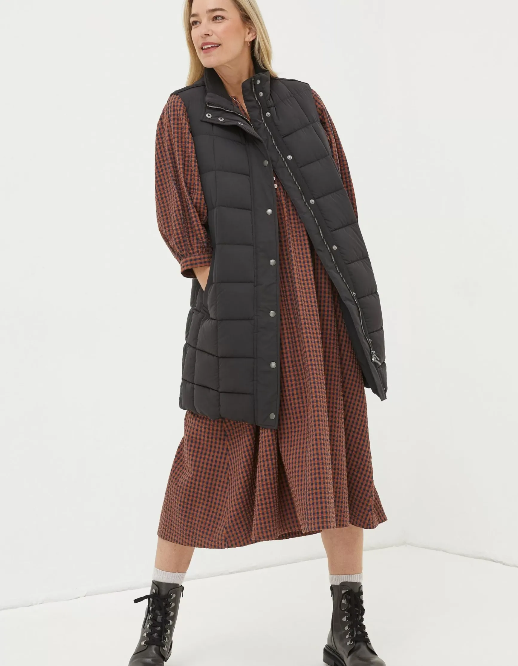 FatFace Sienna Longline Gilet|Women Coats & Jackets