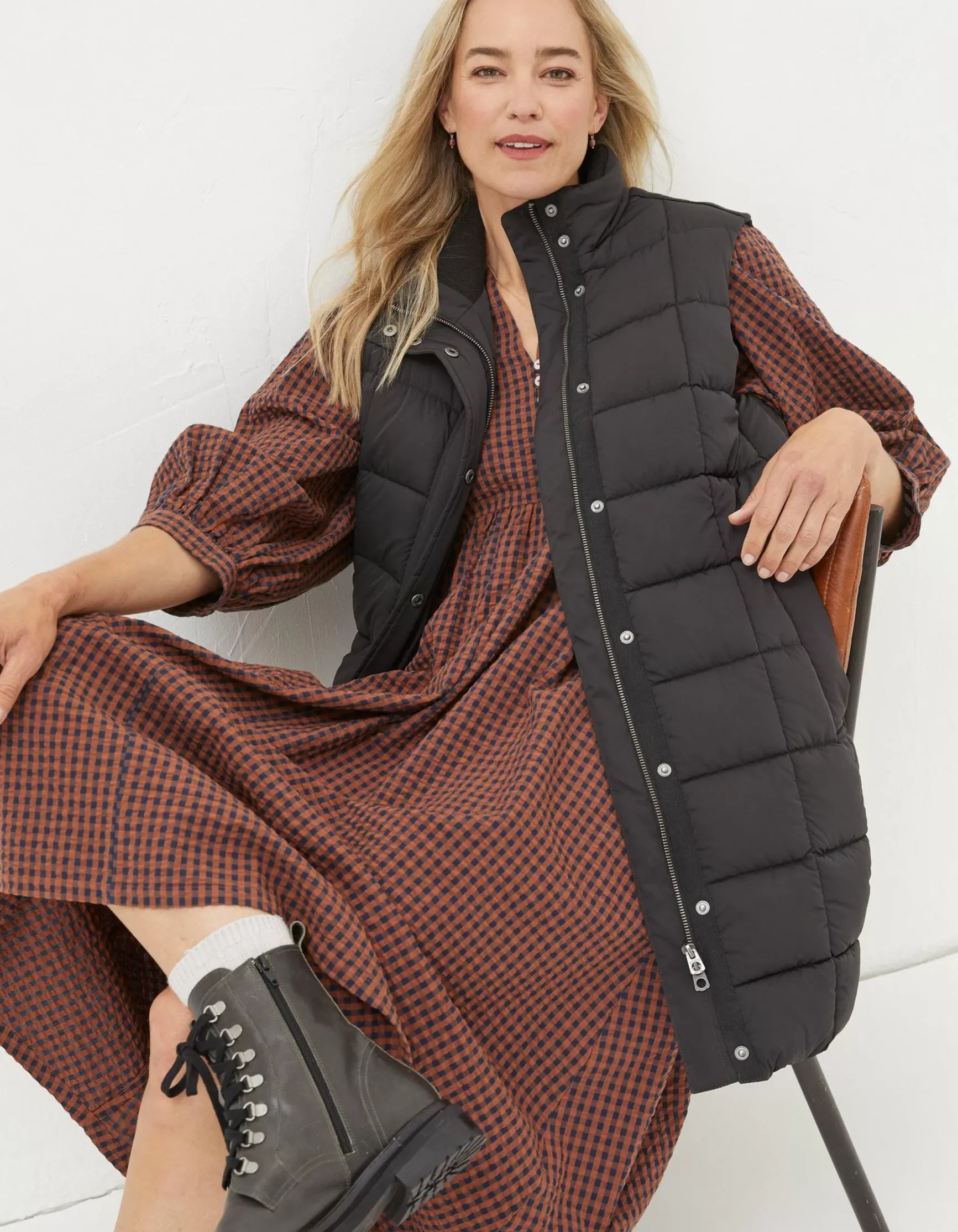 FatFace Sienna Longline Gilet|Women Coats & Jackets