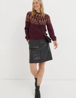 FatFace Silve Fairisle Sparkle Jumper|Women View All