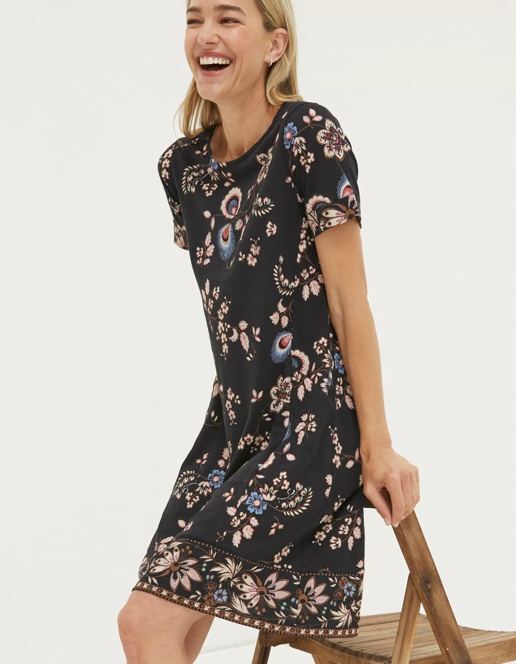 FatFace Simone Floral Jersey Dress|Women Dresses
