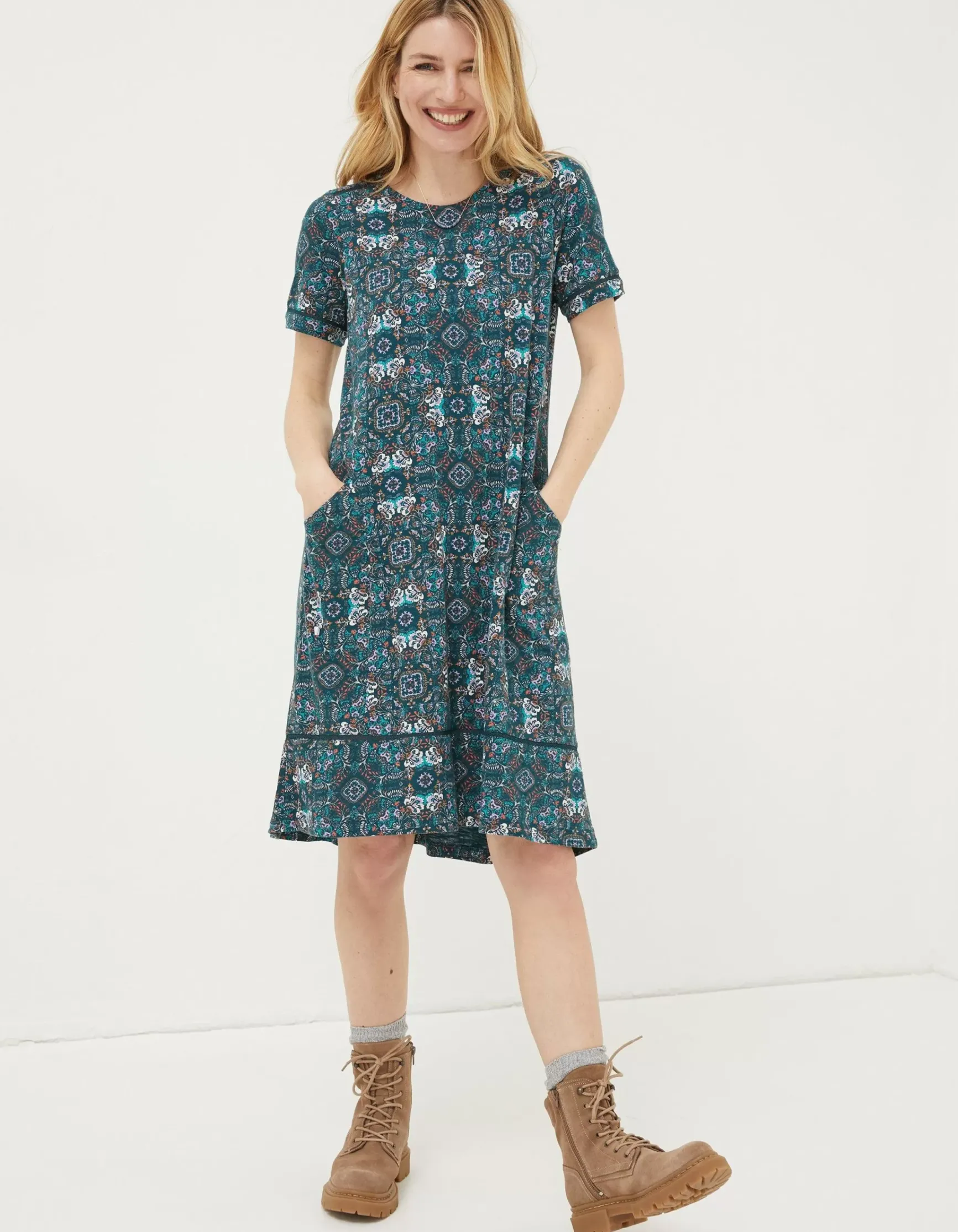 FatFace Simone Mirrored Jersey Dress|Women Dresses