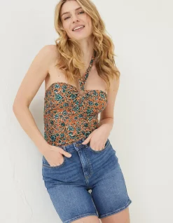 FatFace Sketched Floral Hoop Tankini Top|Women Beachwear & Swimwear