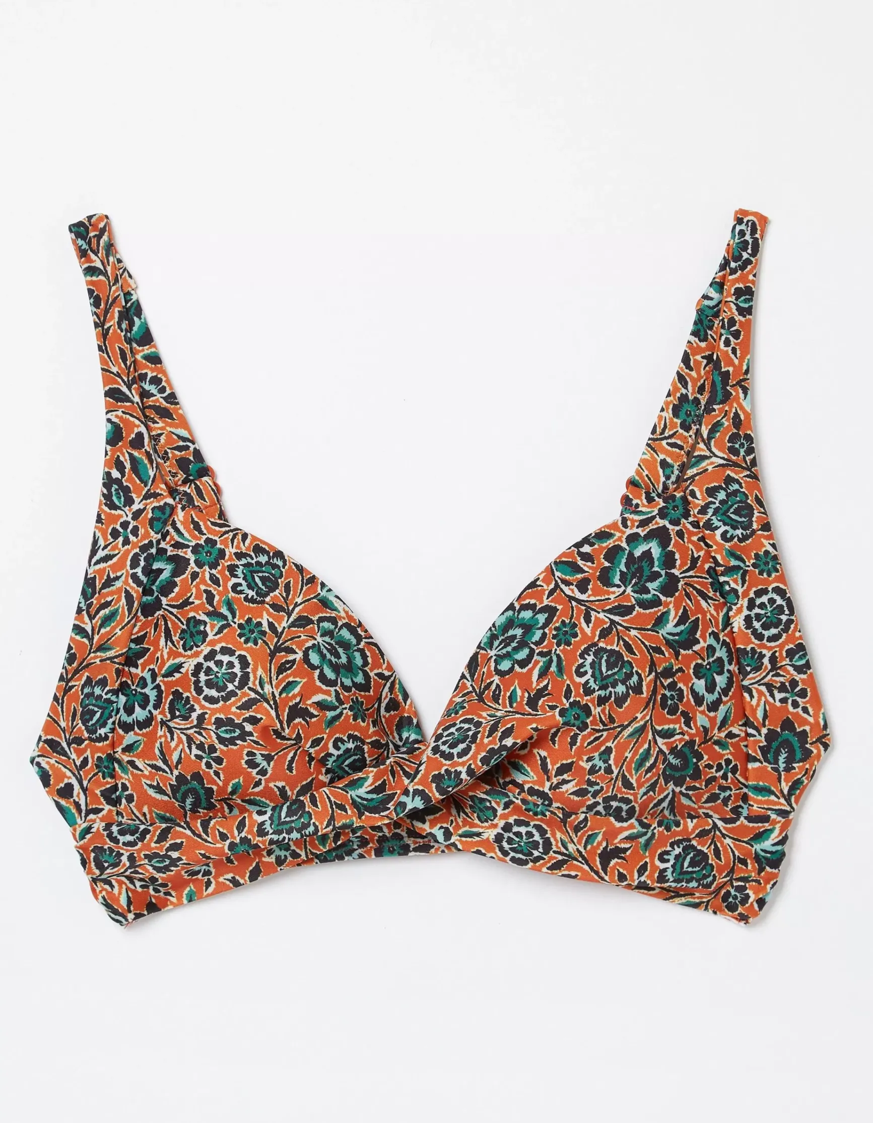 FatFace Sketched Floral Twist Bikini Top|Women Beachwear & Swimwear
