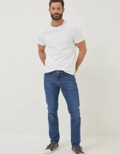 FatFace Slim Mid Wash Jeans|Men Jeans
