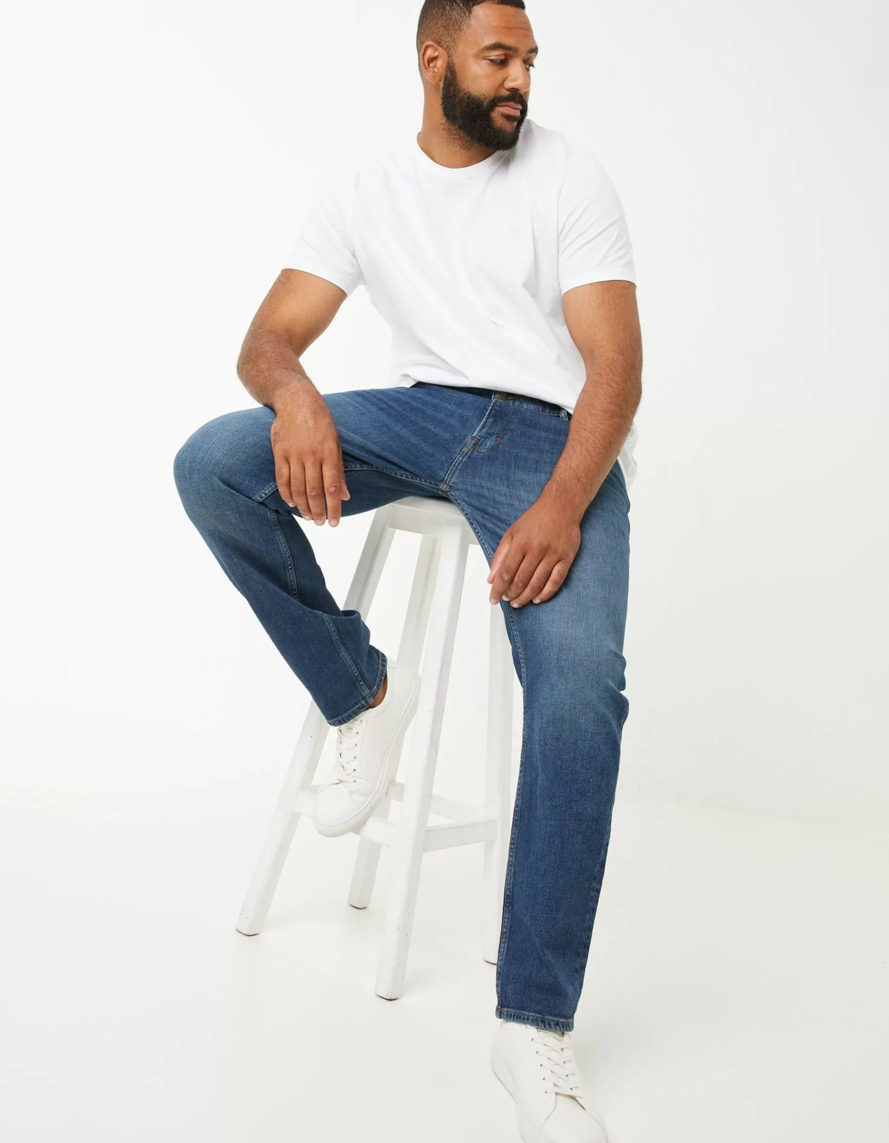FatFace Slim Mid Wash Jeans|Men Jeans
