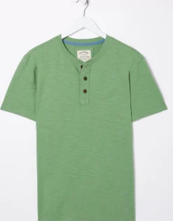 FatFace Slub Henley T-Shirt|Men T-Shirts
