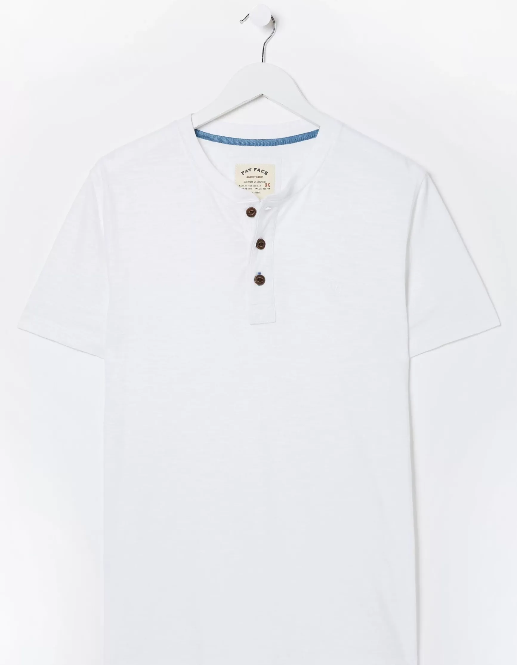 FatFace Slub Henley T-Shirt|Men T-Shirts