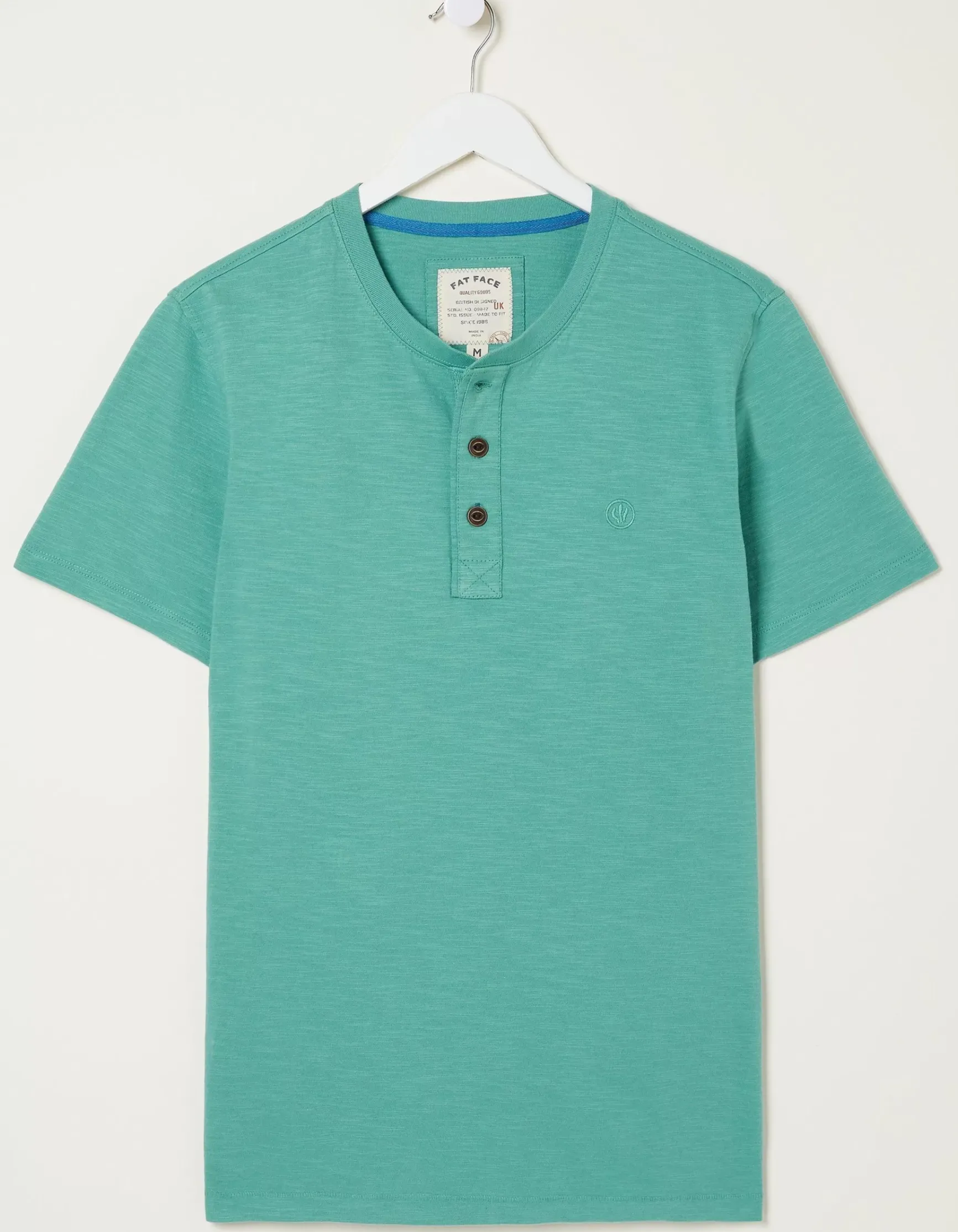 FatFace Slub Henley T-Shirt|Men T-Shirts