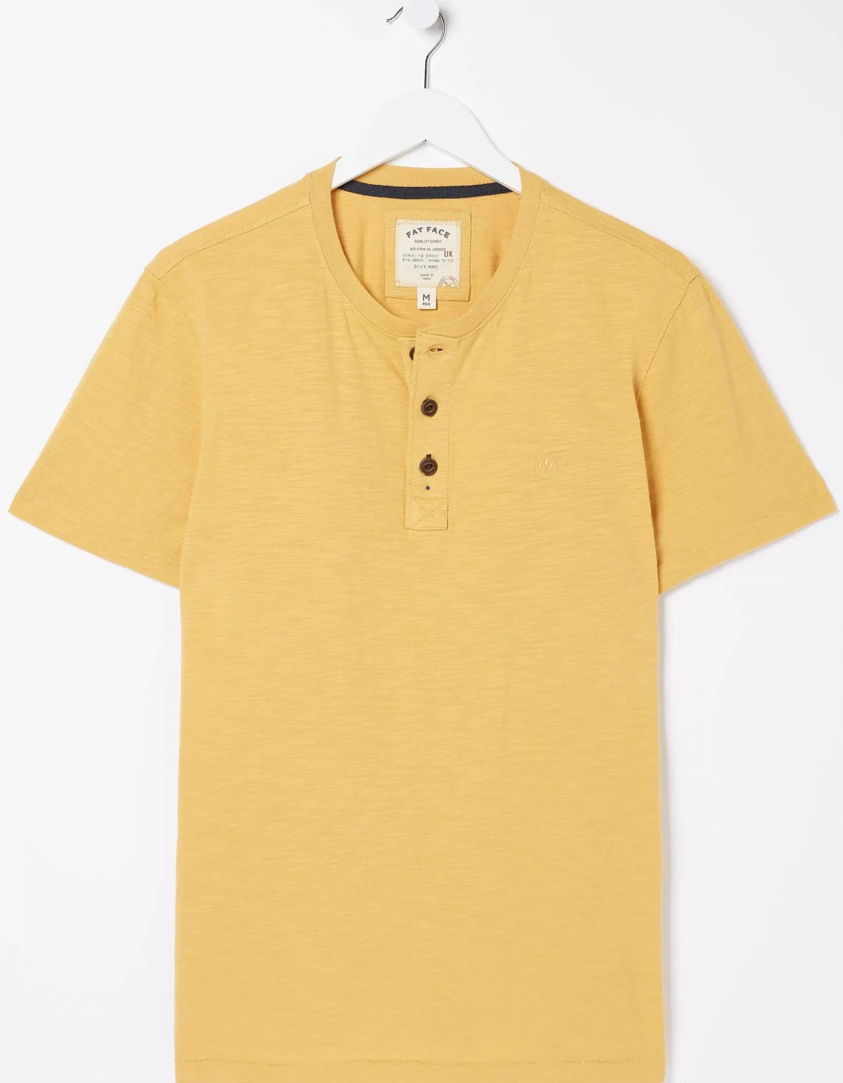 FatFace Slub Henley T-Shirt|Men T-Shirts