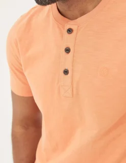 FatFace Slub Henley T-Shirt|Men T-Shirts