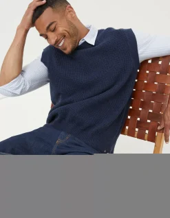 FatFace Southwick Crew Knitted Tank|Men Knitwear